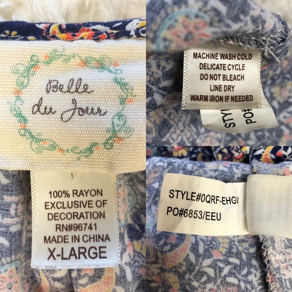 Self Esteem Belle de Jour Boho Dress, XL (Juniors) - Picture 4 of 7